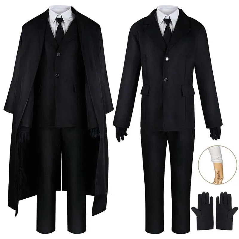 Bandage - Costume Cosplay Dazai: Giacca Trench Nera,