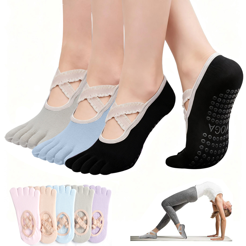 Medical Tape - Calzini Antiscivolo da Donna per Pilates,
