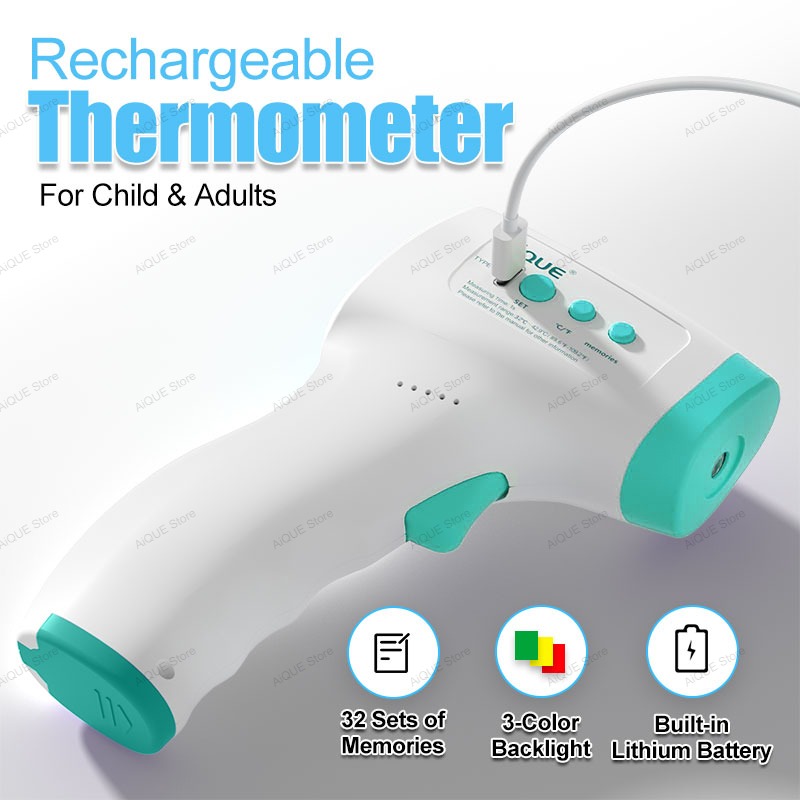Pulse Oximeter - AiQUE Ricaricabile Digitale ℃ ℉ Termometro