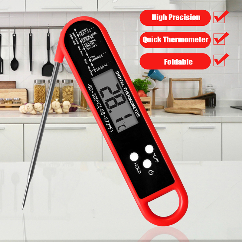 Thermometer Digital - Termometro digitale pieghevole per carne, termometro