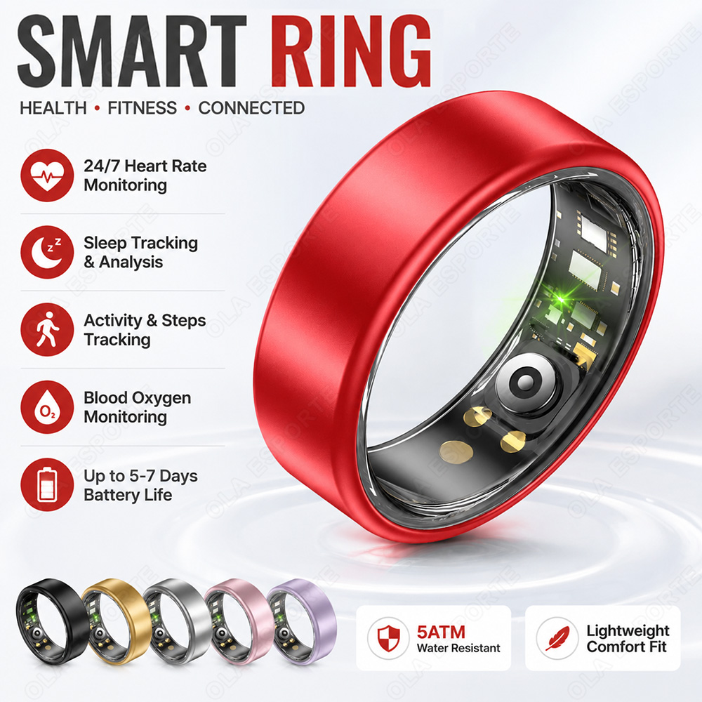 Blood Pressure Monitor - Anello Intelligente per Monitoraggio Frequenza Cardiaca,