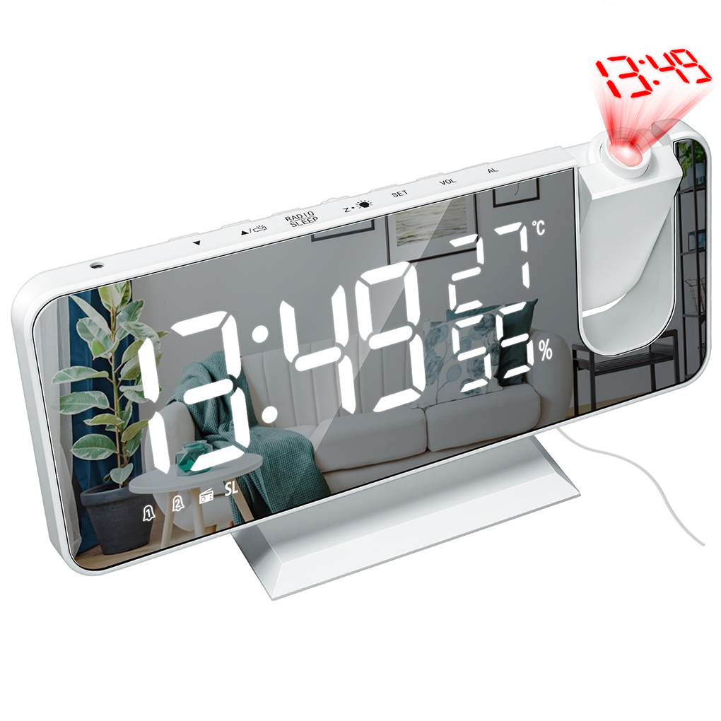 Thermometer Digital - Orologio digitale con termometro, igrometro, proiettore