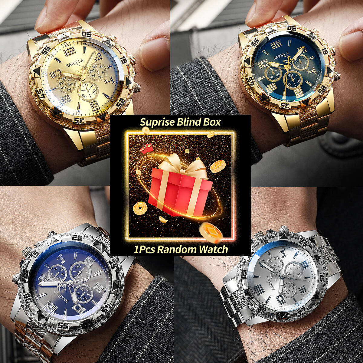 Bandage - 1PC Sorpresa Mistero Orologio Cieco Box-Uomini